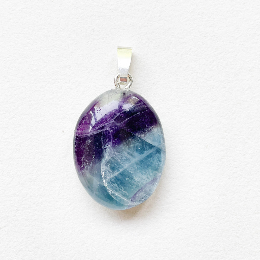 fluoriet regenboog edelsteen hanger 925 sterling echt zilver edelstenen sieraden juwelen