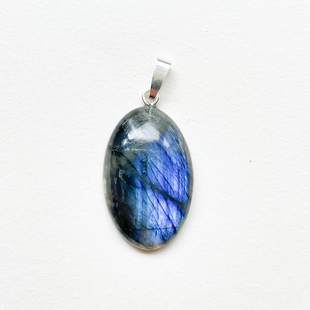 labradoriet blauwe hanger 925 sterling zilver edelsteen