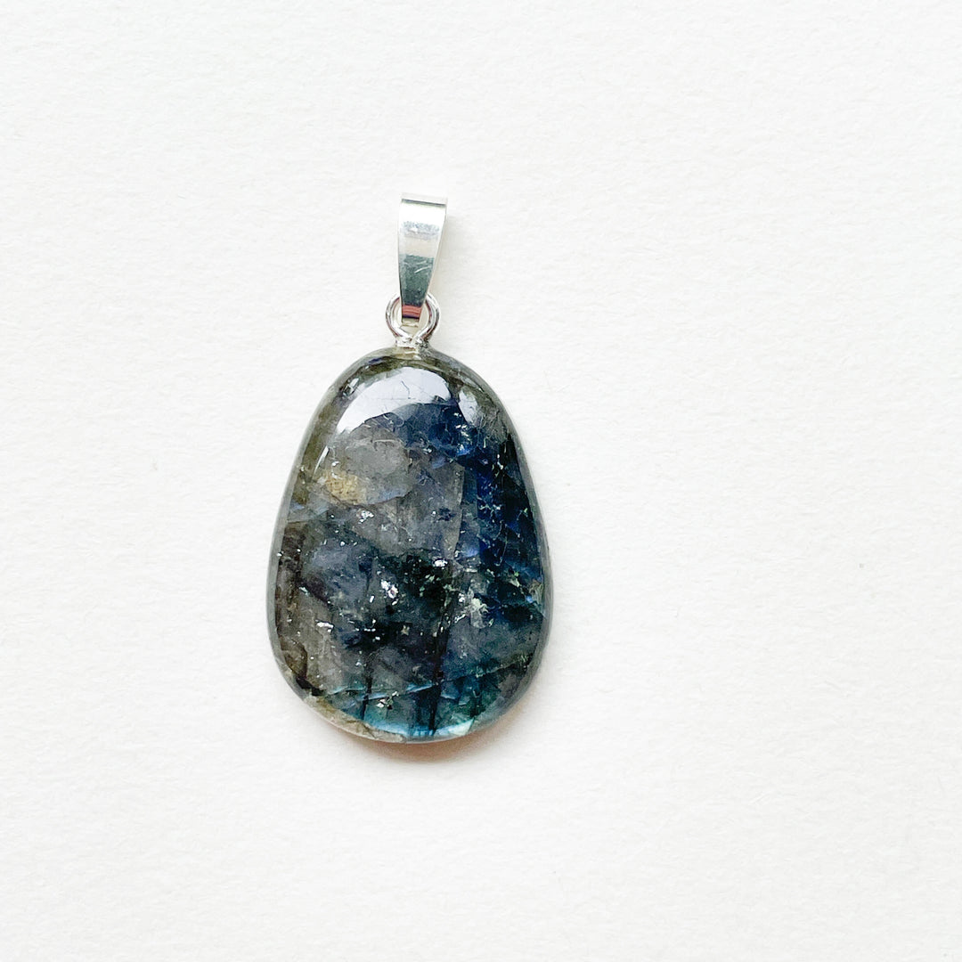 labradoriet blauwe hanger 925 sterling zilver edelsteen