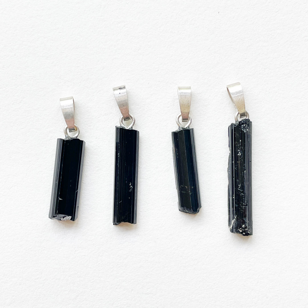 toermalijn zwart schorl edelsteen hanger 925 sterling echt zilver edelstenen sieraden juwelen