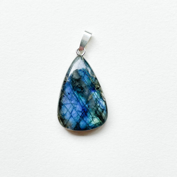 labradoriet blauwe hanger 925 sterling zilver edelsteen