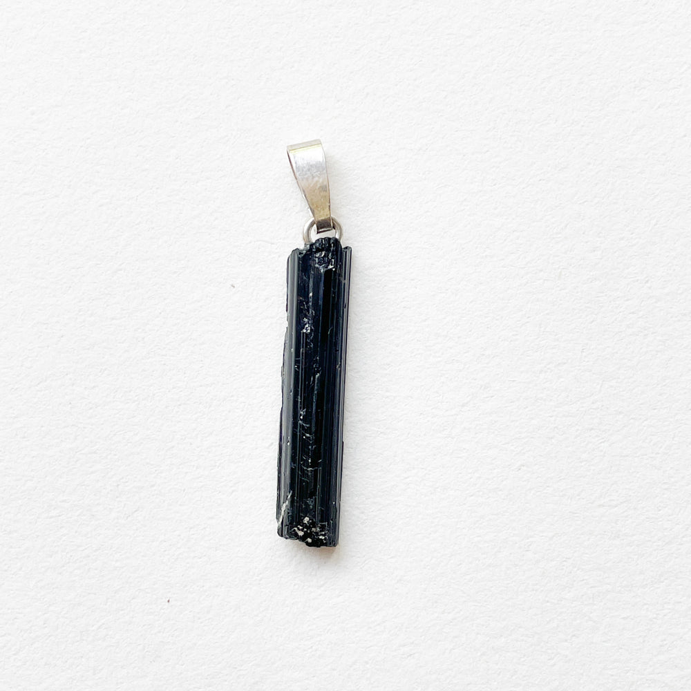 toermalijn zwart schorl edelsteen hanger 925 sterling echt zilver edelstenen sieraden juwelen