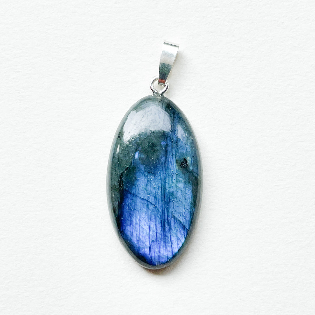 labradoriet blauwe hanger 925 sterling zilver edelsteen