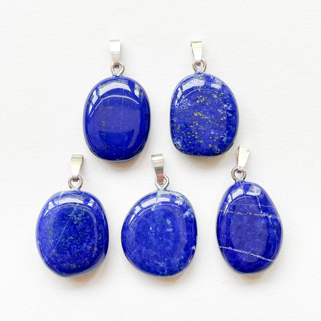 lapis lazuli kobalt blauwe premium hanger 925 sterling zilver edelstenen mineralen edelsteenhanger sieraden juwelen