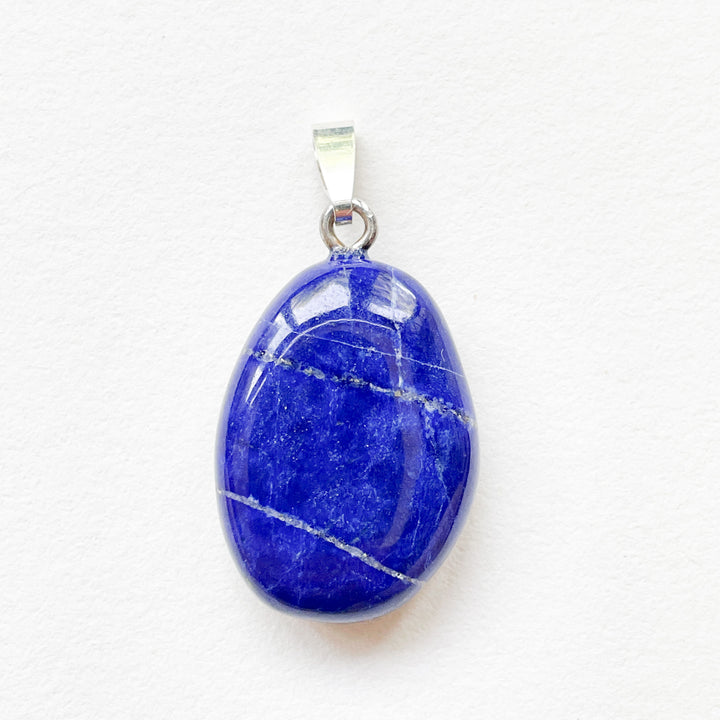 lapis lazuli kobalt blauwe premium hanger 925 sterling zilver edelstenen mineralen edelsteenhanger sieraden juwelen