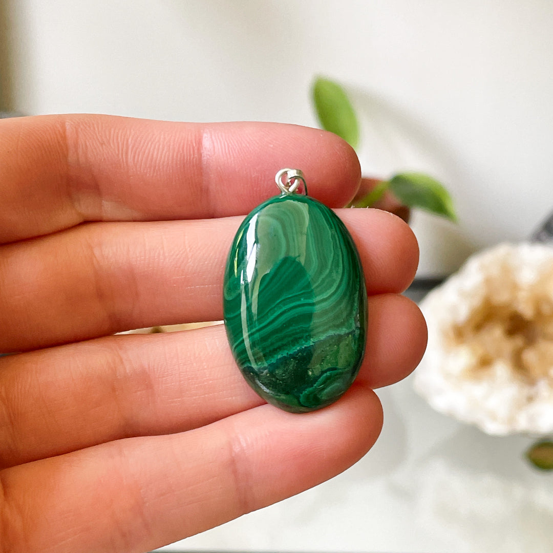 malachiet groene edelsteen hanger 925 sterling zilver edelstenen sieraden juwelen