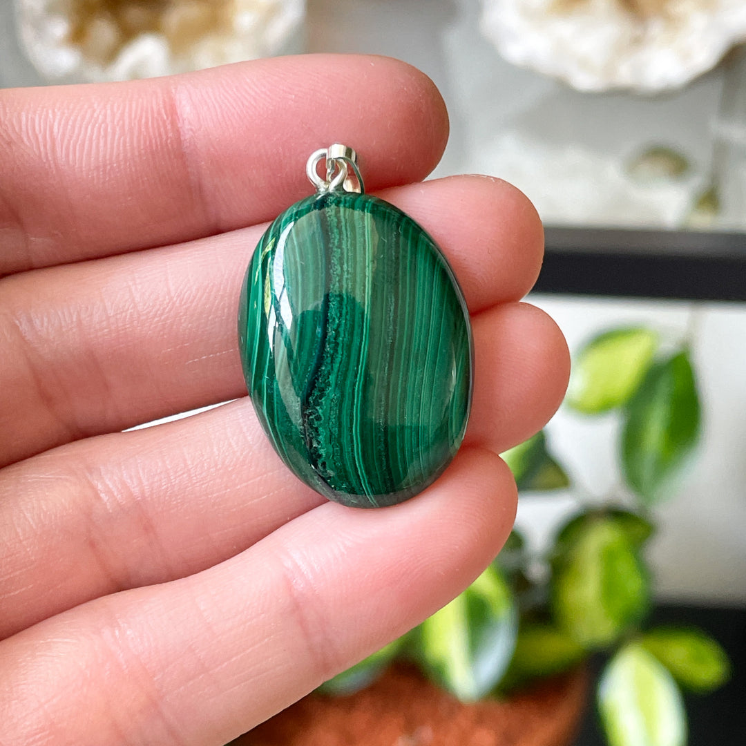 malachiet groene edelsteen hanger 925 sterling zilver edelstenen sieraden juwelen