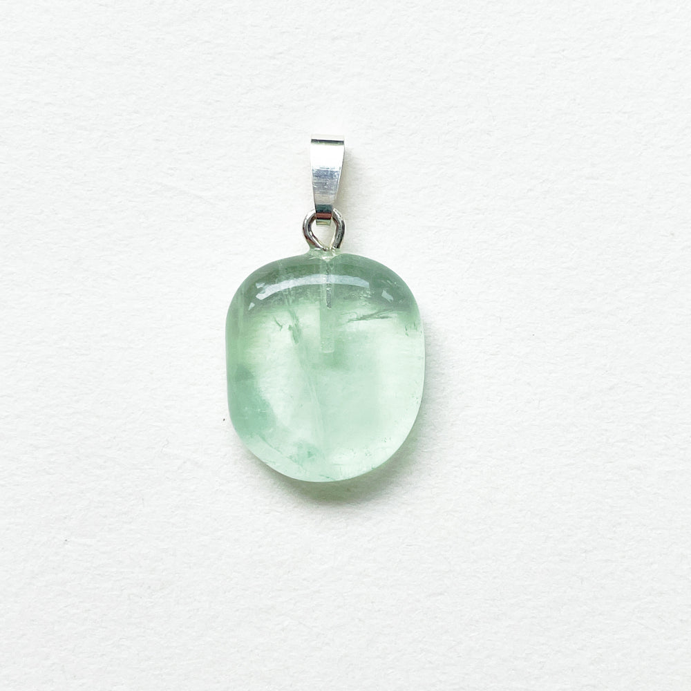 fluoriet groene hanger 925 sterling zilver edelsteen