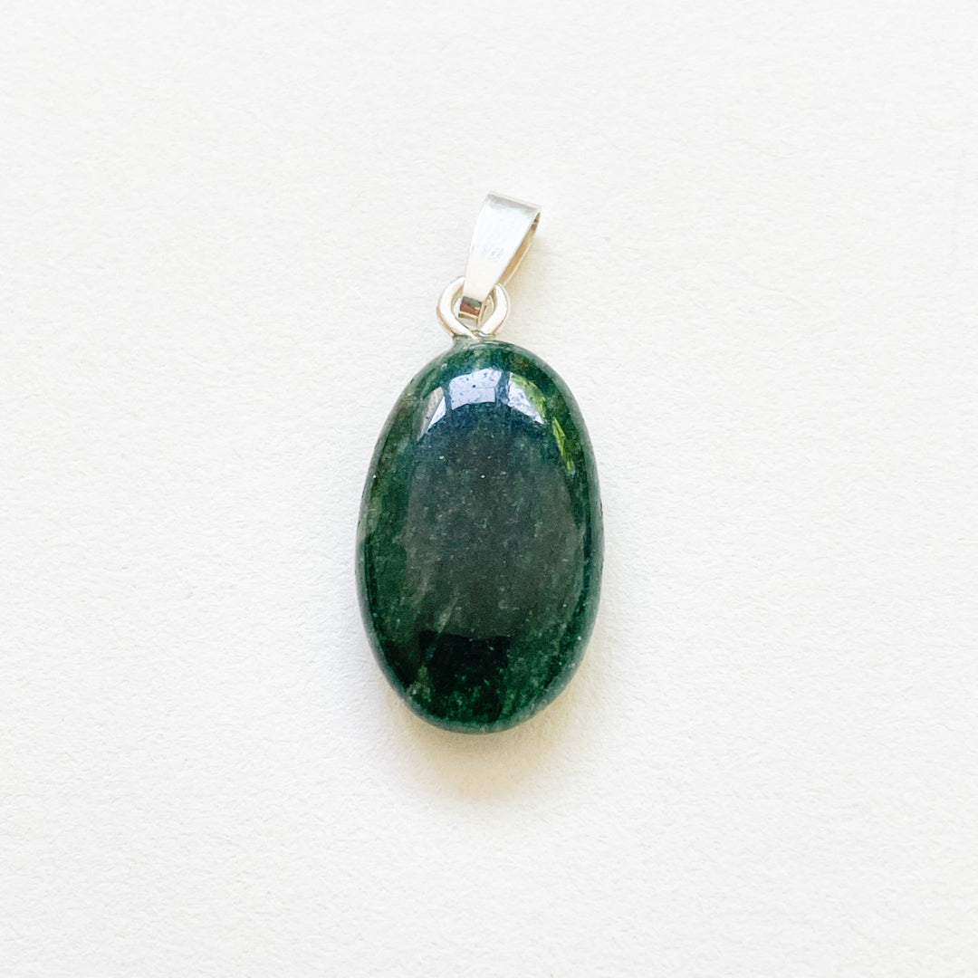 Fuchsiet groene premium hanger (925 sterling zilver)
