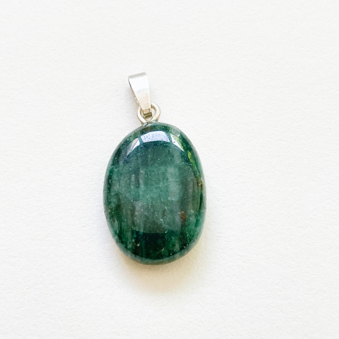 Fuchsiet groene premium hanger (925 sterling zilver)