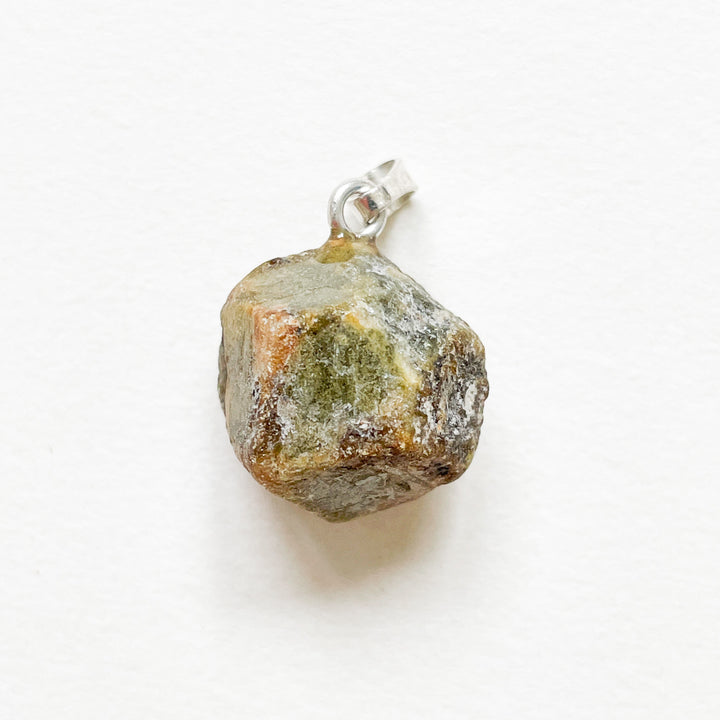 grossular granaat groene premium hanger 925 sterling zilver edelstenen mineralen edelsteenhanger