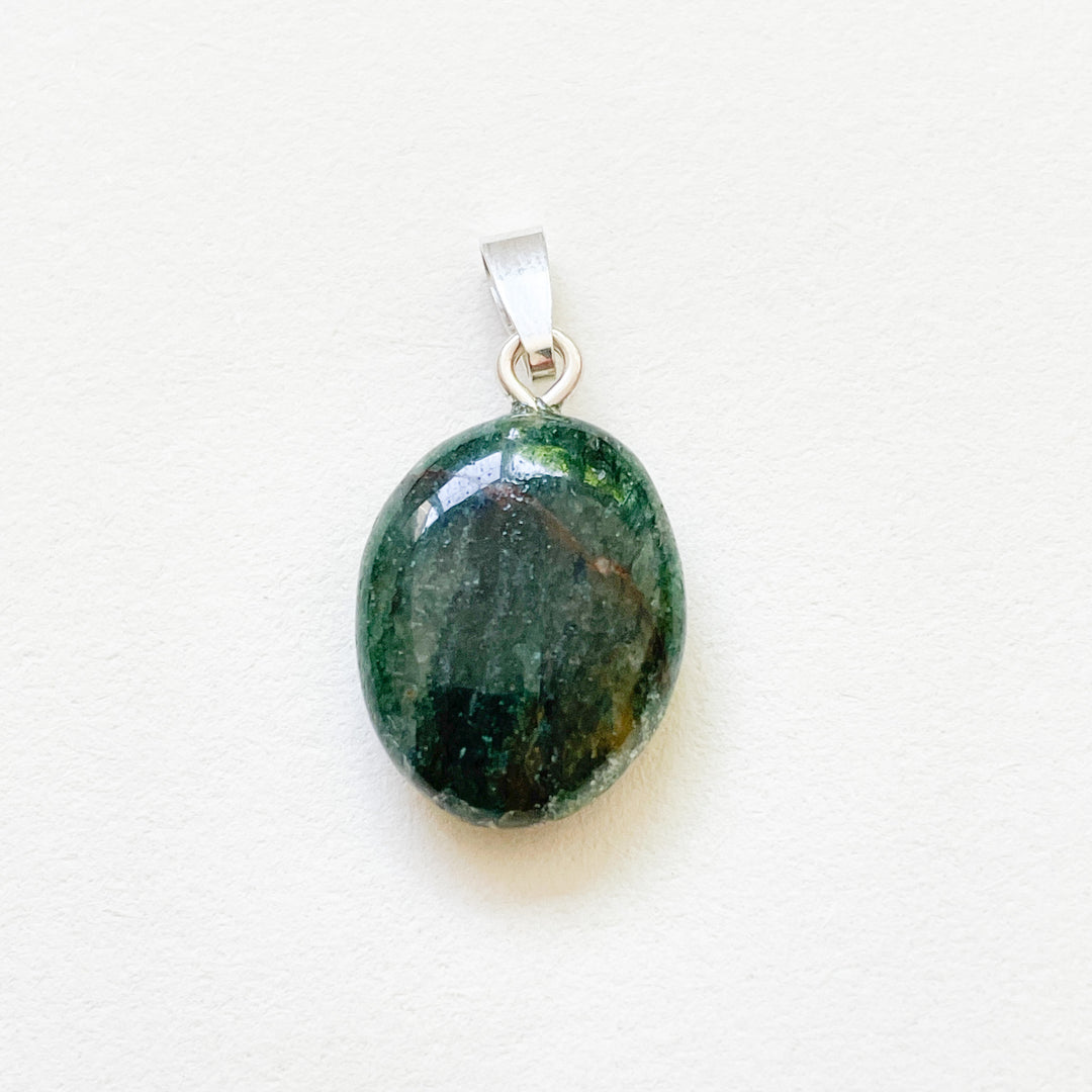 Fuchsiet groene premium hanger (925 sterling zilver)