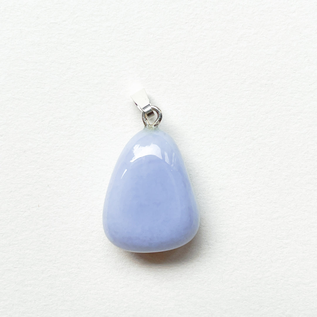 chalcedoon blue lace blauwe hanger 925 sterling zilver edelsteen
