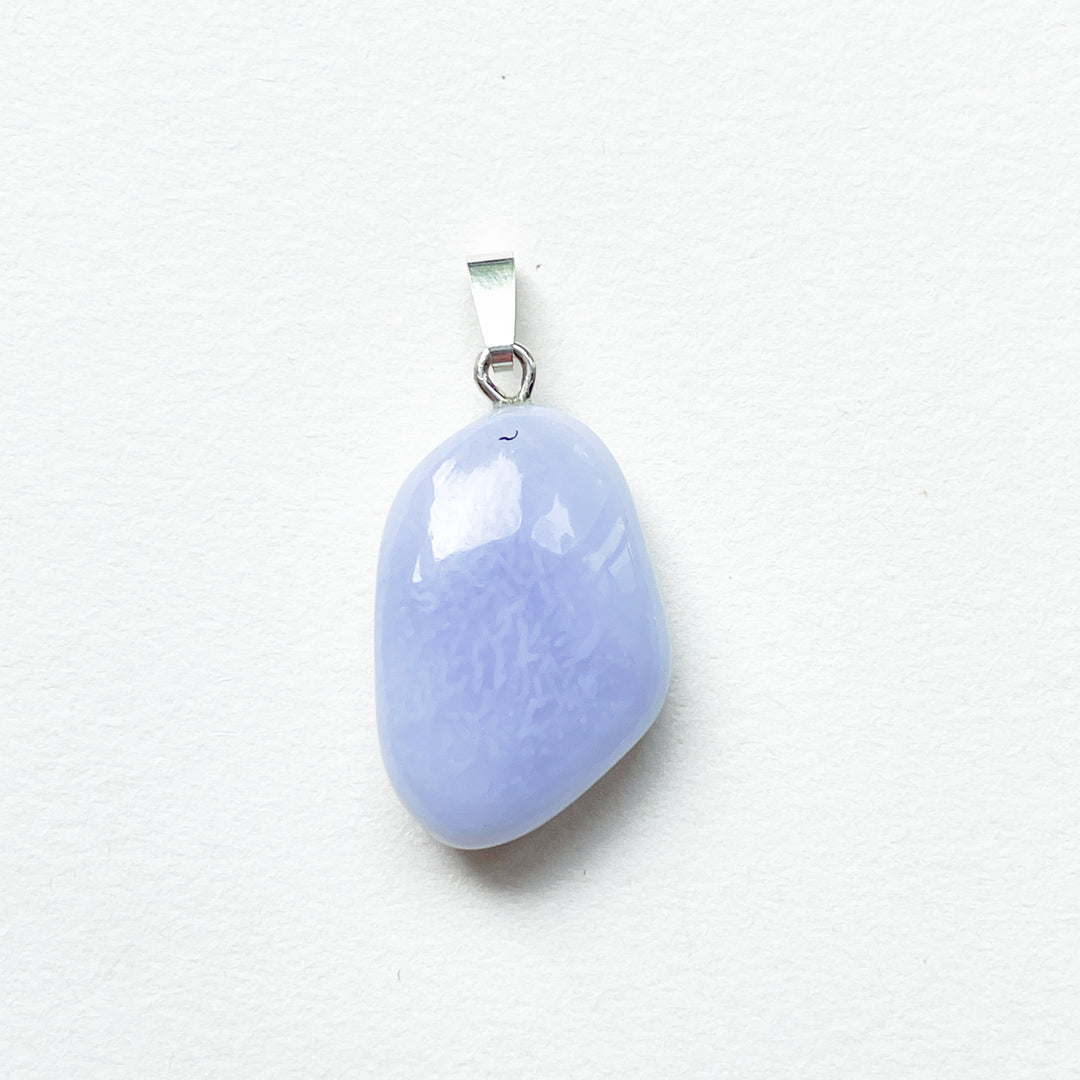 chalcedoon blue lace blauwe hanger 925 sterling zilver edelsteen