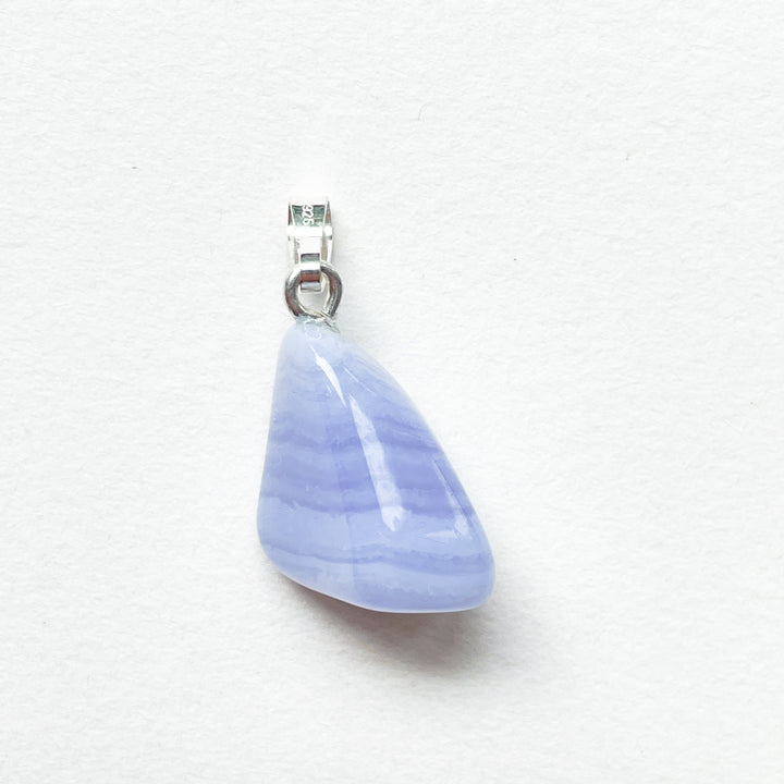 chalcedoon blue lace blauwe hanger 925 sterling zilver edelsteen