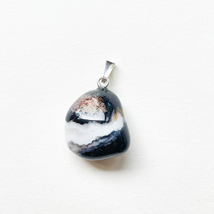 sardonyx onyx zwarte premium hanger 925 sterling zilver edelsteen