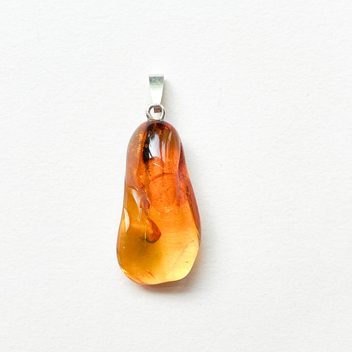 amber barnsteen hars gele hanger 925 sterling zilver edelsteen