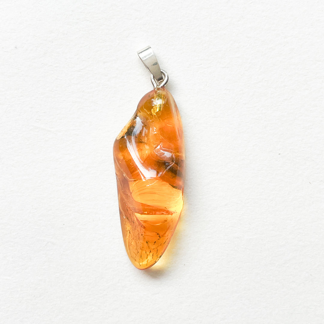 amber barnsteen hars gele hanger 925 sterling zilver edelsteen