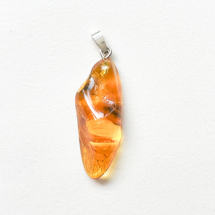 amber barnsteen hars gele hanger 925 sterling zilver edelsteen