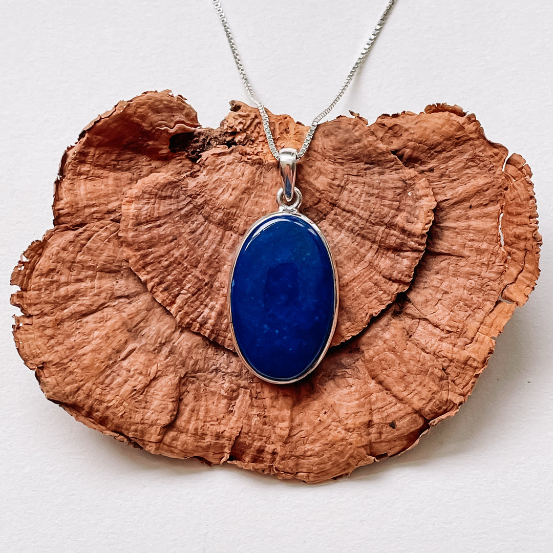 lapis lazuli luxe blauwe edelsteen hanger 925 sterling zilver