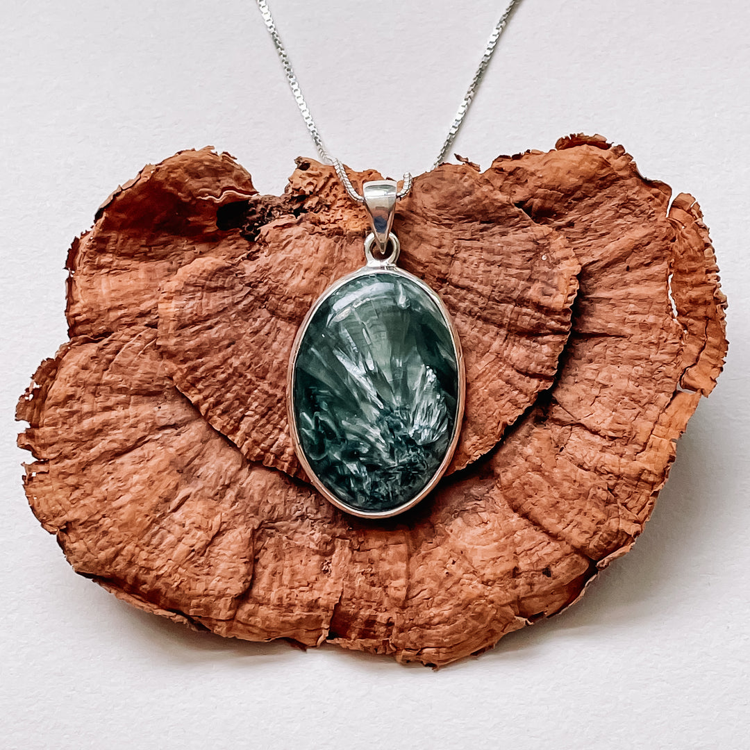 serafiniet luxe groene edelsteen hanger 925 sterling zilver