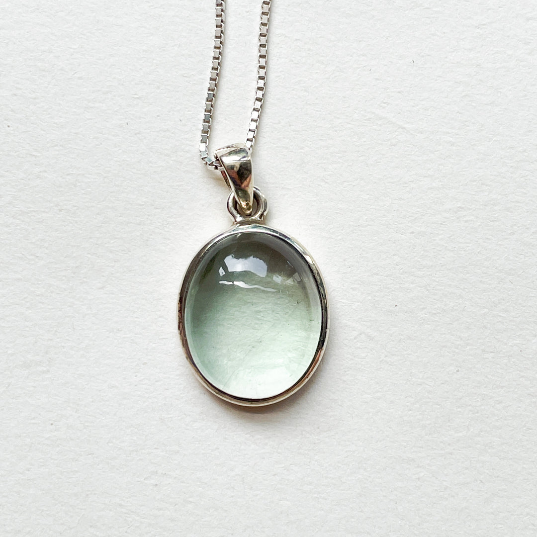 fluoriet luxe groene edelsteen hanger 925 sterling zilver