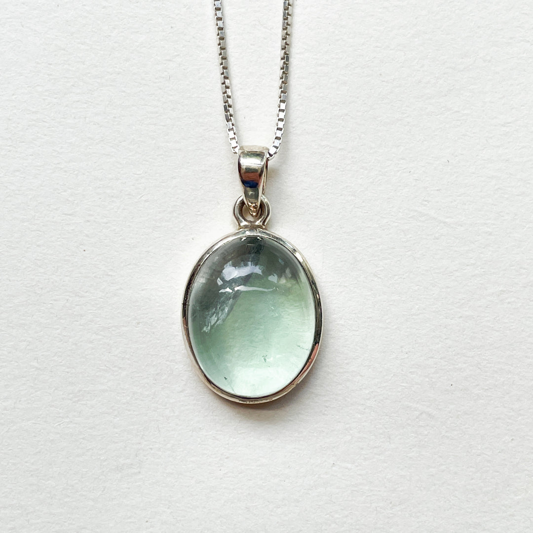 fluoriet luxe groene edelsteen hanger 925 sterling zilver
