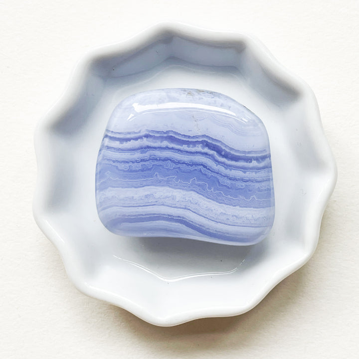chalcedoon blauwe blue lace edelsteen trommelsteen knuffelsteen