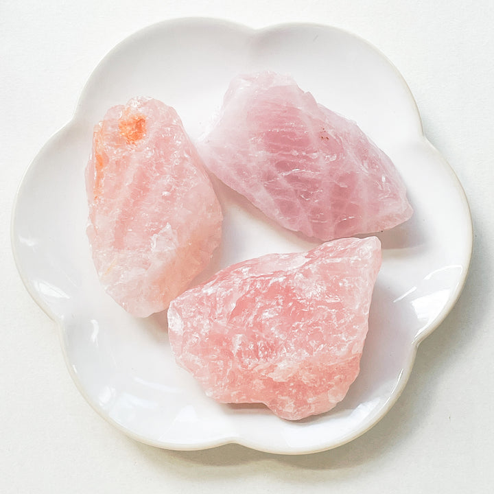 rozenkwarts roze ruwe steen brok edelsteen edelstenen kopen
