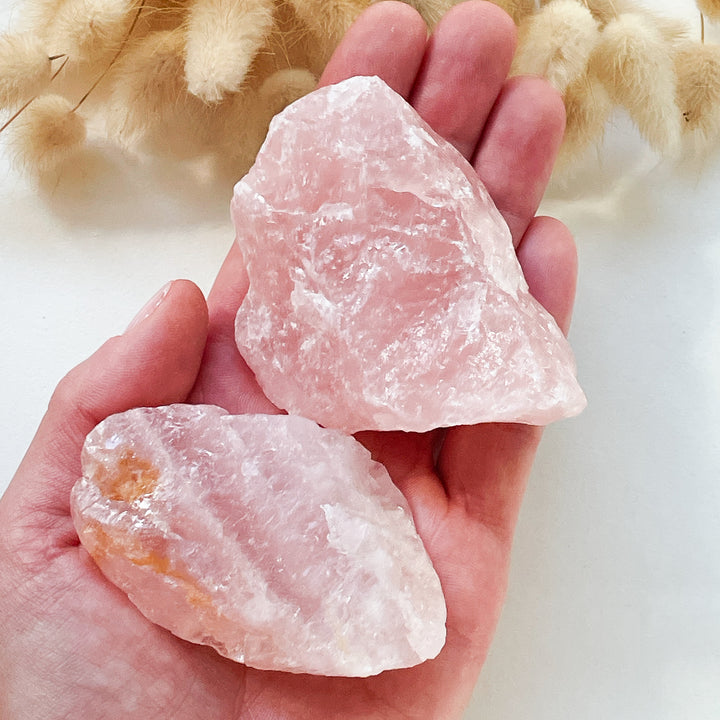 rozenkwarts roze ruwe steen brok edelsteen edelstenen kopen