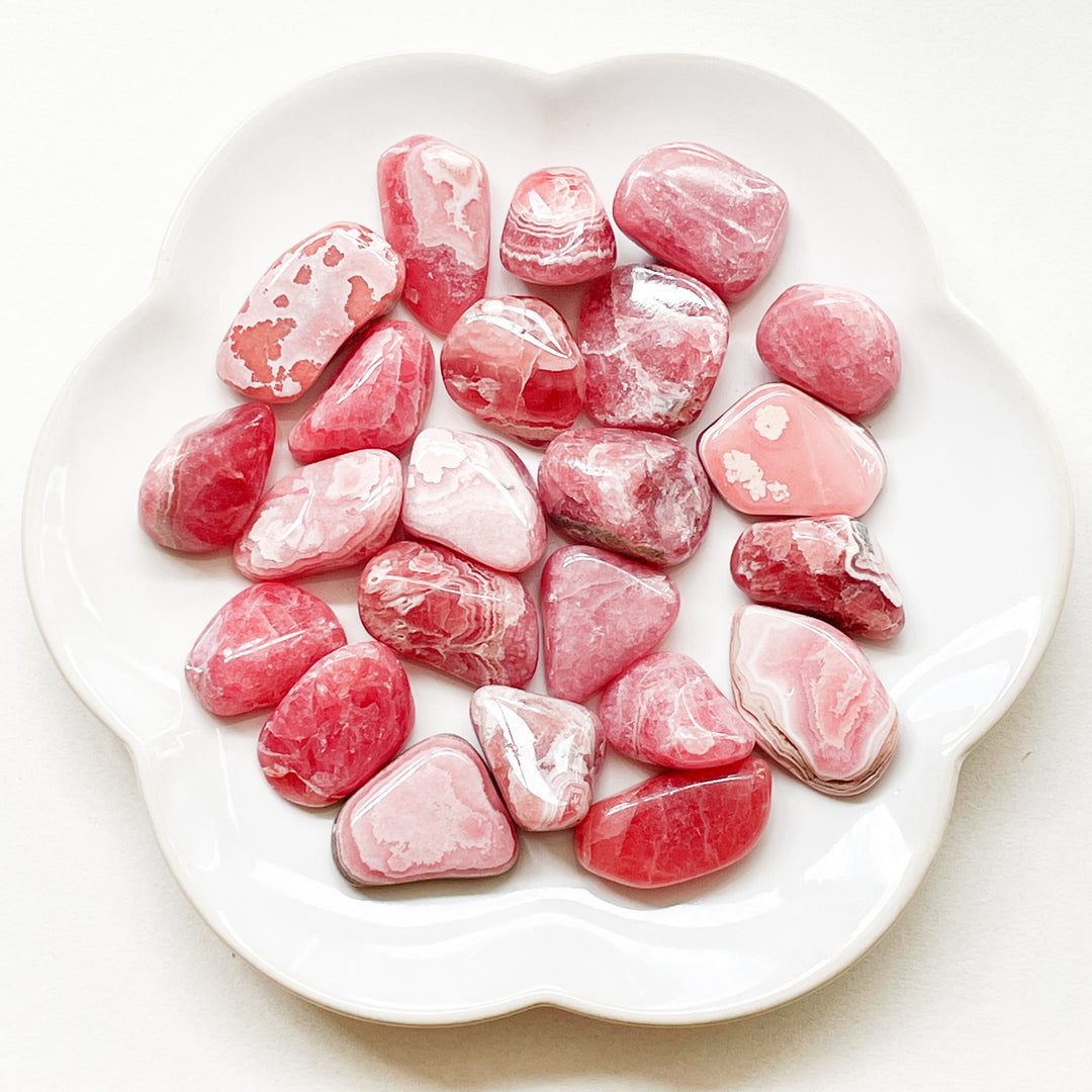 rhodochrosiet roze knuffelsteen trommelsteen edelsteen edelstenen