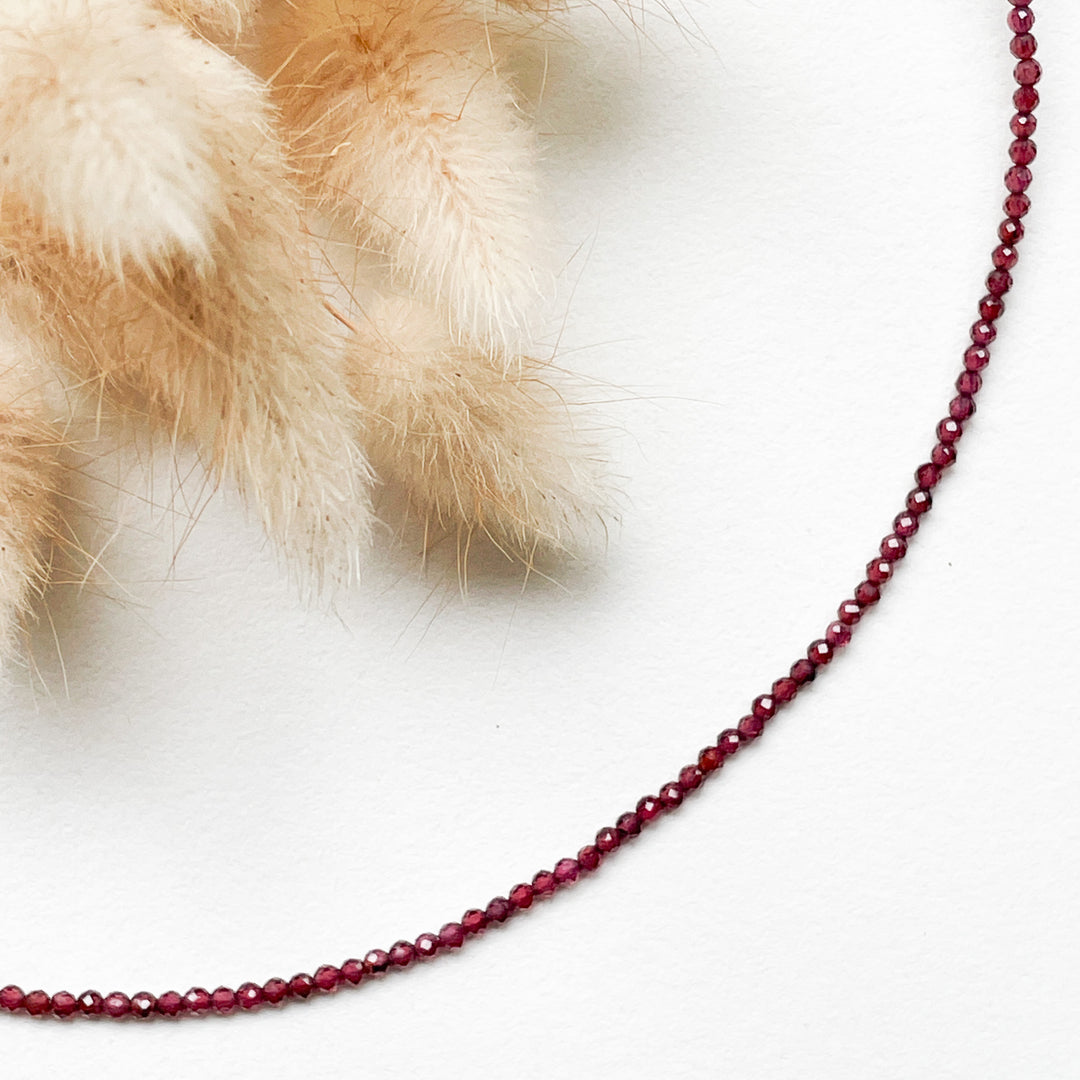 granaat edelsteenketting kralenketting edelsteen ketting facet gefacetteerd juwelen sieraden edelstenen