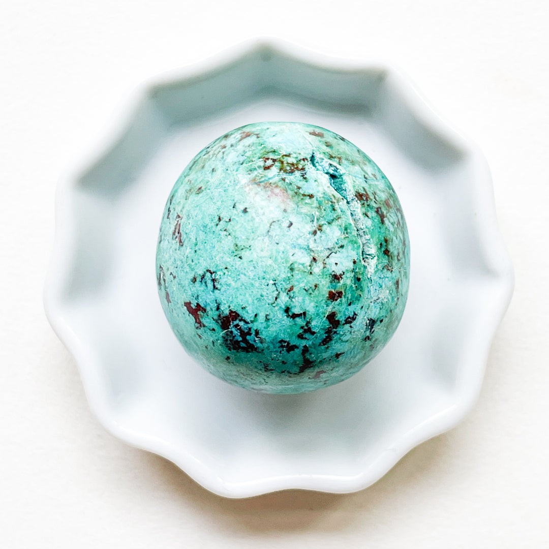 chrysocolla groen blauwe knuffelsteen trommelsteen edelsteen