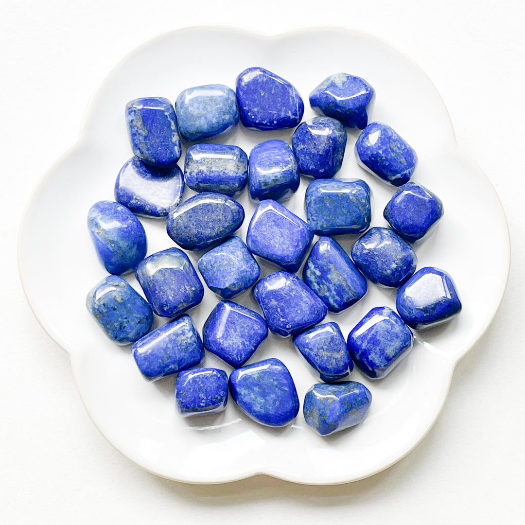 lapis lazuli pyriet knuffelsteen gepolijst trommelsteen edelsteen