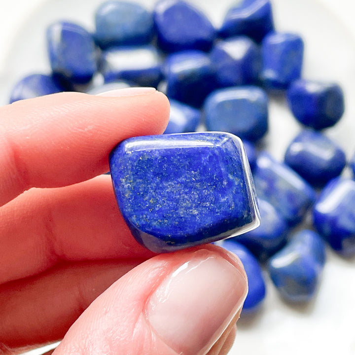 lapis lazuli pyriet knuffelsteen gepolijst trommelsteen edelsteen