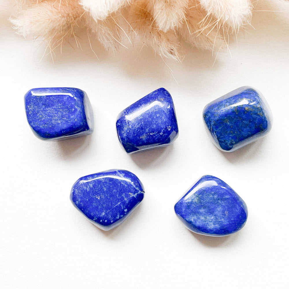lapis lazuli pyriet knuffelsteen gepolijst trommelsteen edelsteen